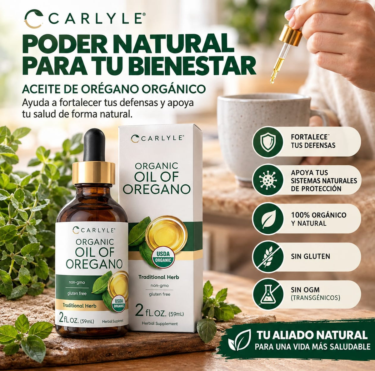 Aceite de Orégano Orgánico - OregaPure™